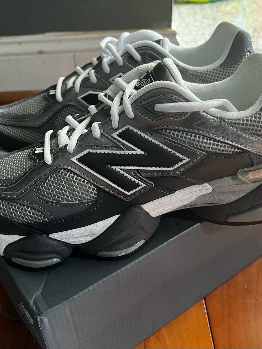 New Balance Men's Grey & White Athletic Sneakers
